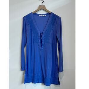 Athleta Kimssa Baja Blue Tunic Swim Cover Up Size Small